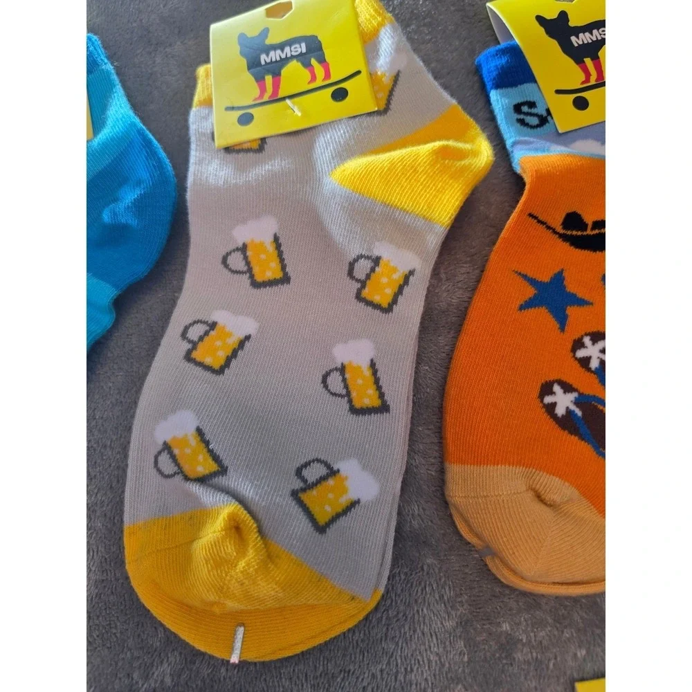 Me My Socks And I MMSI Kids Novelty Ankle Socks 12 Pair Bundle Multi Print New